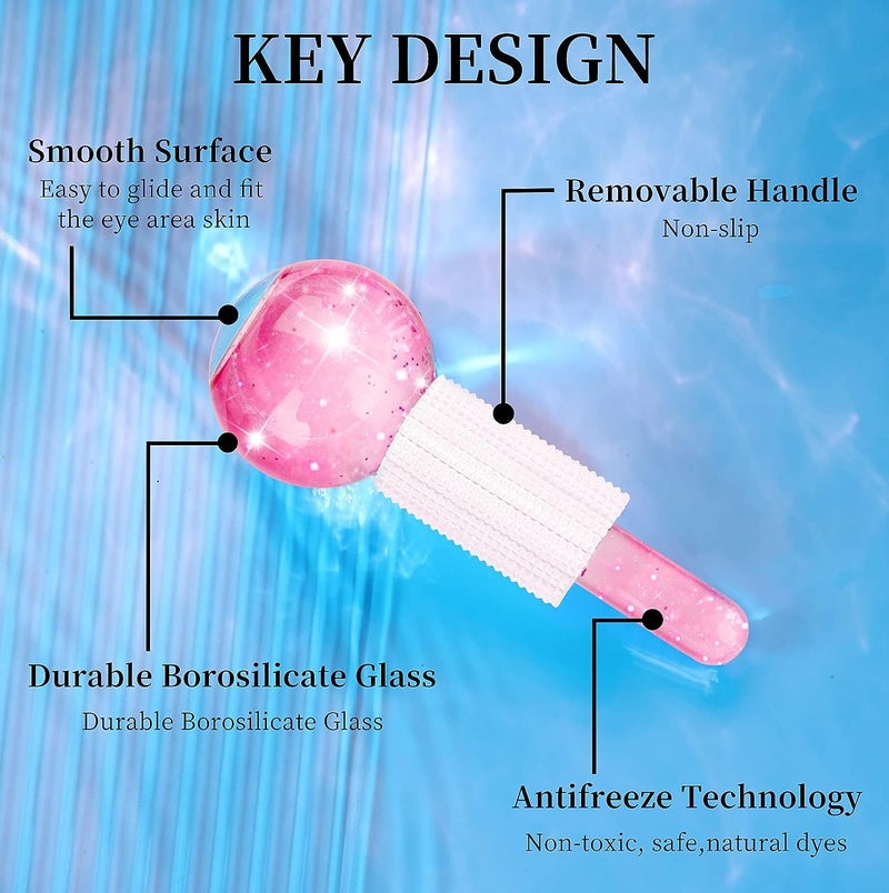 مارك ستور آيس رولر جلوب، قطعتان من مدلك كرة الثلج، مدلك الوجه البارد للبشرة الباردة، آمن ومتين، غير قابل للانزلاق وسهل الاستخدام، للتجميل اليومي، وتلطيف الاحمرار، وإزالة تجاعيد الوجه، وتقليل الانتفاخات - Image 4